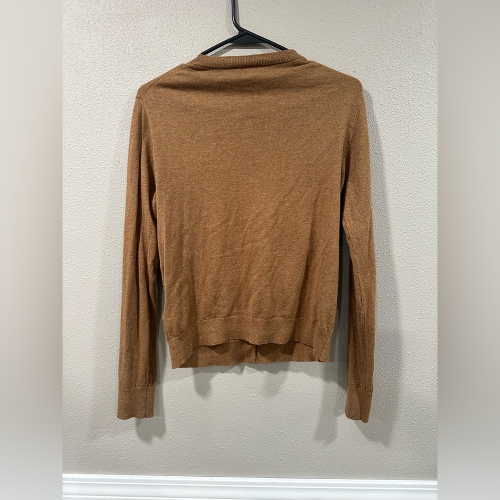 JCREW Cotton Brown Sweater with Rhinestone buttons - Picture 6 of 7